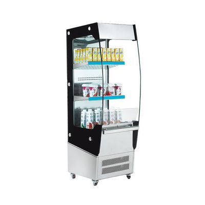 R290 Máy làm lạnh cửa kính thẳng đứng R404a 180L Open Air Cooler hộp trưng bày mở