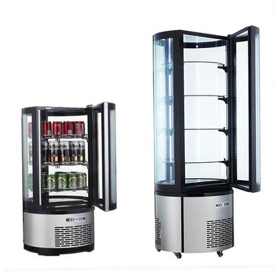 Tủ trưng bày bánh lạnh quay trên mặt bàn Máy làm mát cửa kính thương mại 100L