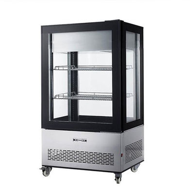 Tủ đông cửa kính thương mại bốn mặt 350L làm mát thông gió