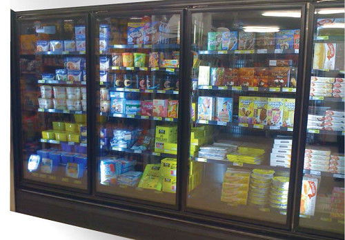 Siêu thị Upright Glass Door Display Tủ đông Nhiệt độ thấp