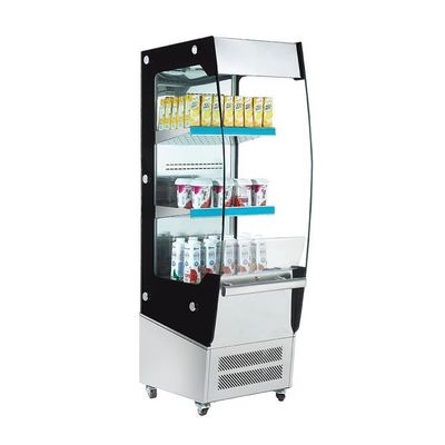 Làm mát thông gió Máy làm mát trưng bày ngoài trời Tủ lạnh trưng bày sàn mở 180L Tủ lạnh trưng bày Grab &amp; Go
