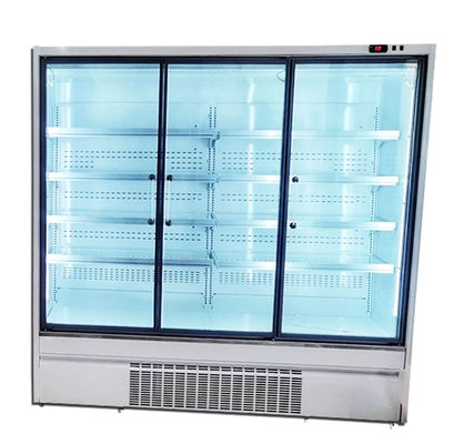 Siêu thị R290 Máy làm mát cửa kính thẳng đứng 2/3/4 cửa 220V/50HZ