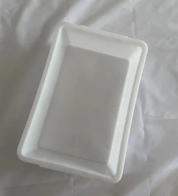 Nhựa hình chữ nhật siêu thị trắng bếp băng Food Tray Quảng trường bồn tắm nướng hộp lưu trữ