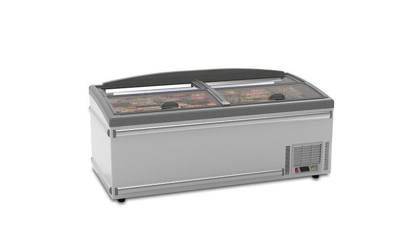 R290/R404A Tủ đông siêu thị Tủ đông Cửa kính trượt Làm mát tĩnh 600L