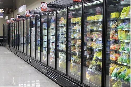 Tủ đông cửa kính thẳng đứng khép kín Nhiệt độ thấp 3 4 5 6 Cửa