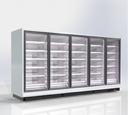 Upright R290 Tủ Đông Cửa Kính Thương Mại Làm Mát Bằng Không Khí 220V Loại Điều Khiển Từ Xa
